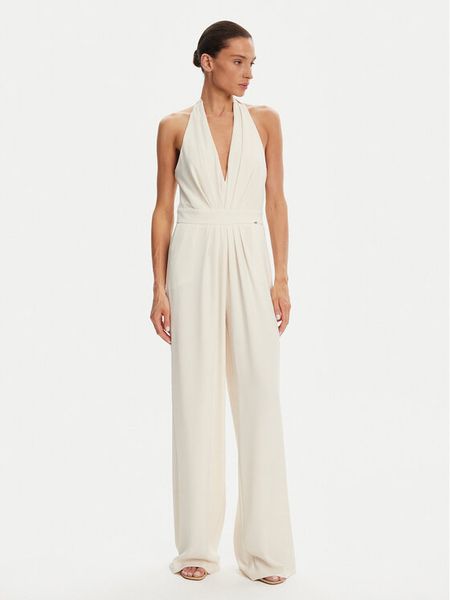 Gaudi Kombinezon 511FD15036 Écru Regular Fit. Sukienki damskie Gaudi, bez wzorów, z syntetyku, bez kołnierzyka, bez ramiączek. Za 559.99 zł.