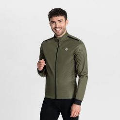 Zimowa kurtka rowerowa męska Rogelli Core. Czarne kurtki sportowe męskie Rogelli, na zimę, m, bez wzorów, z elastanu, bez kaptura, rowerowe. Za 305.00 zł.
