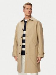 Tommy Hilfiger Płaszcz przejściowy Dc Technica MW0MW43527 Beżowy Regular Fit. Brązowe płaszcze męskie Tommy Hilfiger, l, bez wzorów, z bawełny, bez kołnierzyka, bez kaptura. Za 1,699.00 zł.