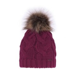 Czapka zimowa damska różowa z pomponem. Czerwone czapki damskie Molly, na zimę, bez wzorów, z materiału. Za 59.90 zł.