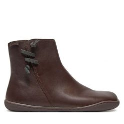 Botki Camper. Brązowe botki damskie Camper, bez wzorów, bez obcasa, na płaskiej podeszwie, bez zapięcia. Za 639.99 zł.