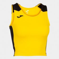 Tank top do biegania damski Joma Record II Crop top. Czarne topy damskie Joma, s, bez wzorów, sportowe, bez kołnierzyka, bez ramiączek. W wyprzedaży za 124.75 zł.