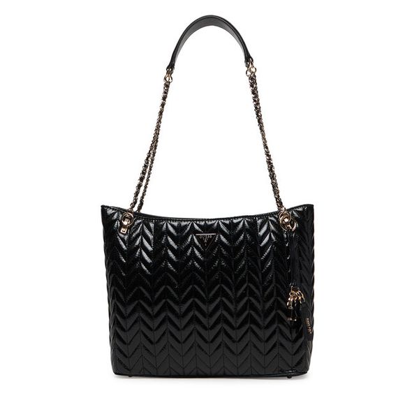 Torebka Guess. Czarne shopperki damskie Guess, z aplikacjami, bez dodatków. Za 431.99 zł.