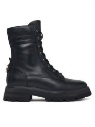 MICHAEL Michael Kors Trzewiki Caleb 40F6CBFE5L Czarny. Czarne botki damskie MICHAEL Michael Kors, bez wzorów, ze skóry, bez obcasa, na płaskiej podeszwie, bez zapięcia. Za 1,169.00 zł.