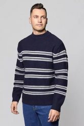 LEE HIGH NECK SEAS KNIT MĘSKI SWETER NIGHT SKY L83HLHSJ 112122362. Swetry męskie Lee, l, bez wzorów, bez kołnierzyka, bez ramiączek. Za 199.99 zł.