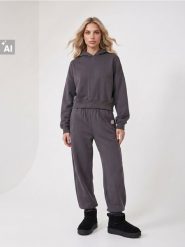 Bluza oversize z bawełną - szary. Szare bluzy damskie Sinsay, l, bez wzorów, z bawełny, sportowe, bez ramiączek, bez kaptura. Za 49.99 zł.