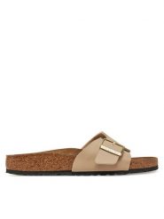 Birkenstock Klapki Catalina 1029245 Beżowy. Brązowe klapki damskie Birkenstock, bez wzorów, ze skóry, bez obcasa, bez zapięcia. Za 379.99 zł.