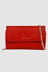 VALENTINO Czerwony portfel na łańcuszku Kalua Pochette. Czerwone torebki do ręki damskie Valentino by Mario Valentino, bez wzorów, bez dodatków. W wyprzedaży za 299.99 zł.
