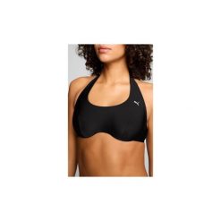 Góra bikini damska - dekolt w serek - czarna. Czarne stroje kąpielowe damskie Puma, s, bez wzorów, z elastanu. Za 221.30 zł.