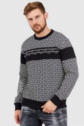 BALMAIN Bluza męska w monogram Balmain. Białe bluzy męskie Balmain, l, bez wzorów, z bawełny, bez ramiączek, bez kaptura. W wyprzedaży za 2,999.99 zł.