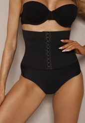 Czarna Bielizna Modelująca Majtki Push Up z Wysokim Stanem Zinello. Czarna majtki damskie Renee. Za 49.99 zł.