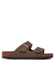 Birkenstock Klapki Arizona Birko-Flor nubuk 151181 Brązowy. Brązowe klapki męskie Birkenstock, bez wzorów, z nubiku, bez zapięcia. Za 407.99 zł.