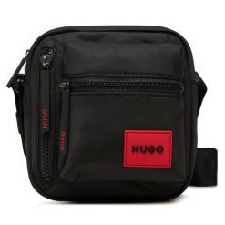 Saszetka HUGO. Czarne saszetki i nerki męskie Hugo, bez wzorów. Za 249.99 zł.