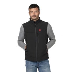 Męska kamizelka EVO Odporna na wiatr, hydrofobowa i wodoodporna. Czarne bluzy męskie G-HEAT, na zimę, m, bez wzorów, sportowe, bez ramiączek, bez kaptura. Za 737.13 zł.