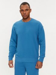 United Colors Of Benetton Bluza 3J68U1009 Niebieski Regular Fit. Niebieskie bluzy męskie United Colors Of Benetton, m, bez wzorów, z bawełny, bez ramiączek, bez kaptura. W wyprzedaży za 69.99 zł.