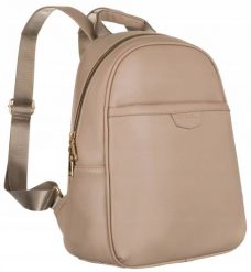 Plecak damski Peterson PTN PLEC-ALE-3 beżowy. Brązowe plecaki damskie Peterson, bez wzorów, ze skóry ekologicznej. Za 134.99 zł.