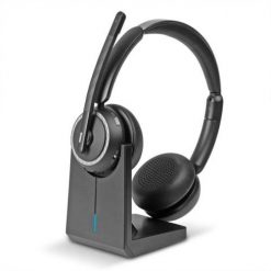 Lindy L118 Zestaw słuchawkowy Bezprzewodowy Opaska na głowę Biuro/centrum telefoniczne USB Type-C Bluetooth Podstawka do ładowania Czarny. Czarne słuchawki bezprzewodowe LINDY. Za 522.99 zł.