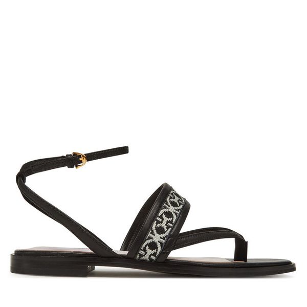 Sandały Coccinelle. Czarne sandały damskie Coccinelle, bez wzorów, bez obcasa, na płaskiej podeszwie, bez zapięcia. Za 539.99 zł.