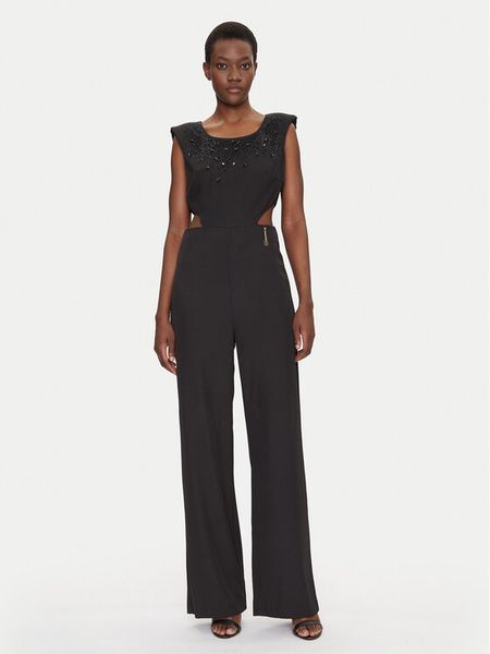 Fracomina Kombinezon FQ25SO2002W47601 Czarny Slim Fit. Czarne sukienki damskie Fracomina, m, bez wzorów, z syntetyku, bez kołnierzyka, bez ramiączek. Za 769.99 zł.
