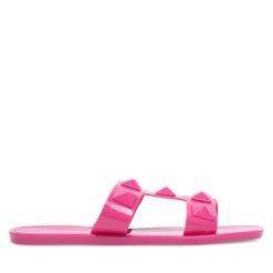 Klapki JENNY. Czerwone klapki damskie Jenny, bez wzorów, bez obcasa, bez zapięcia. Za 39.99 zł.