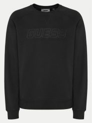 Guess Bluza Z4YQ16 KAIJ1 Czarny Regular Fit. Czarne bluzy męskie Guess, m, z aplikacjami, z bawełny, bez ramiączek, bez kaptura. Za 206.00 zł.