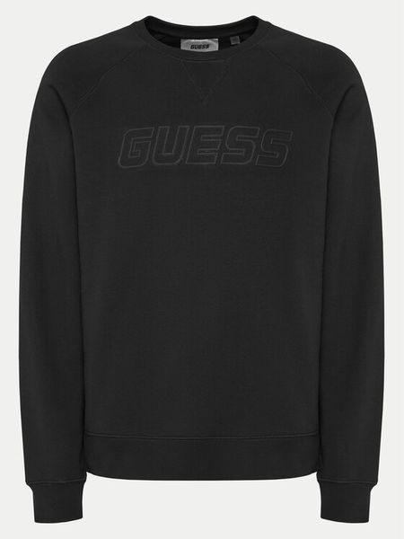 Guess Bluza Z4YQ16 KAIJ1 Czarny Regular Fit. Czarne bluzy męskie Guess, m, z aplikacjami, z bawełny, bez ramiączek, bez kaptura. Za 279.99 zł.