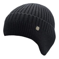 Czapka Jesienno-Zimowa Męska, Czarna z Nausznikami, Ciepła, Ocieplana -PAKO JEANS. Czarne czapki męskie Pako Jeans, na zimę, bez wzorów, z jeansu. Za 35.00 zł.