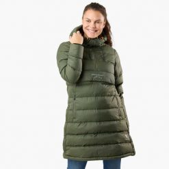 Kurtka puchowa Wędrówki damska Swedemount Östersund Down Anorak Long wodoodporna. Brązowe kurtki sportowe damskie SWEDEMOUNT, s, bez wzorów, z materiału, bez ramiączek, bez kaptura, trekkingowe. Za 809.99 zł.