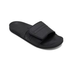 Klapki dla Mężczyzn RIVI SLIDE ADJUST. Czarne klapki męskie Quiksilver, bez wzorów, z materiału, bez zapięcia. Za 179.99 zł.