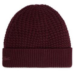 Czapka Lacoste. Czerwone czapki męskie Lacoste, na zimę, bez wzorów. Za 309.99 zł.