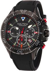 Zegarek Nautica Męski czarna tarcza 48 mm (NAPNSF202). Czarne zegarki męskie Nautica, bez wzorów. Za 566.99 zł.