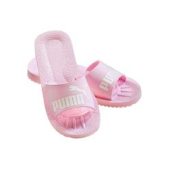 Klapki damskie Puma Purecat. Czerwone klapki damskie Puma, bez wzorów, z materiału, klasyczne, bez obcasa, bez zapięcia. Za 163.00 zł.