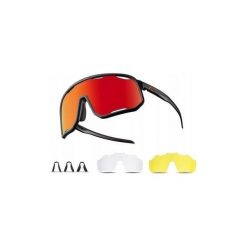 Okulary sportowe polaryzacyjne z wymiennymi szkłami ROCKBROS. Brązowe okulary przeciwsłoneczne damskie ROCKBROS. Za 142.74 zł.