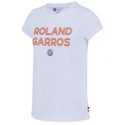 Koszulka damska Roland Garros. Białe bluzki damskie ROLAND GARROS, bez wzorów, sportowe, bez kołnierzyka, bez ramiączek. Za 144.00 zł.
