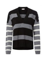 Liu Jo Collection Sweter z dzianiny - Maglia chiusa Kobiety Wełna czarny|szary|biały, M. Białe swetry nierozpinane damskie Liu Jo Collection, m, bez wzorów, z dzianiny, eleganckie, bez kołnierzyka, bez ramiączek. Za 549.95 zł.