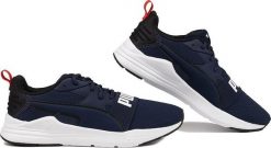 Puma Buty męskie Puma Wired granatowe 389275 03 42. Buty sportowe męskie Puma, bez wzorów, bez zapięcia. Za 245.46 zł.