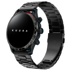 Kuura Inteligentny Zegarek FM2 - Czarny. Czarne, cyfrowe zegarki męskie KUURA, z aplikacjami. Za 349.00 zł.