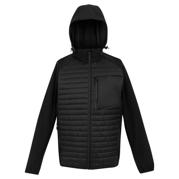 Kurtka Męska Pro Hybrid II. Czarne kurtki męskie Regatta, l, bez wzorów, z materiału, z kapturem, trekkingowe. Za 131.99 zł.