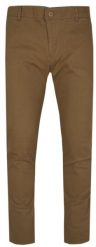 Męskie Spodnie Chinos marki Rigon – Bawełna z Elastanem – Slim Fit - Camel. Brązowe eleganckie spodnie męskie Rigon, bez wzorów, z bawełny. Za 179.00 zł.