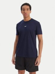 Reebok T-Shirt RK25602CCM Granatowy Regular Fit. Niebieskie koszulki sportowe męskie Reebok, m, bez wzorów, z syntetyku, bez ramiączek, na fitness i siłownię. Za 59.99 zł.