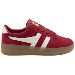 Sneakersy damscy Gola Grandslam Suede Trainer. Białe obuwie sportowe damskie Gola, bez wzorów, bez zapięcia. Za 464.50 zł.