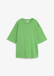 Długi T-shirt z dzianiny interlock. Czerwone t-shirty damskie bonprix, bez wzorów, z dzianiny, bez kołnierzyka, bez ramiączek. Za 57.99 zł.