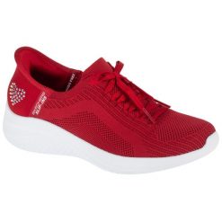 Buty sportowe Sneakersy damskie, Slip-Ins: Ultra Flex 3.0 - Heart Me. Czarne obuwie sportowe damskie Skechers, bez wzorów, bez zapięcia, trekkingowe. Za 479.99 zł.