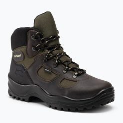 Buty trekkingowe męskie Grisport 626D91G. Czarne buty zimowe męskie Grisport, bez wzorów, z materiału, za kostkę, bez obcasa, bez zapięcia. Za 289.89 zł.