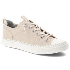Trampki damskie Big Star, tekstylna cholewka sznurowany fason klasyczna gumowa podeszwa lekka konstrukcja minimalistyczny design, beżowe, TT274387. Białe trampki i tenisówki damskie BIG STAR, bez wzorów, z gumy, bez zapięcia. Za 149.00 zł.