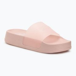 Klapki damskie U.S. Polo Assn. AMAMI009A. Brązowe klapki damskie U.S. Polo Assn., z aplikacjami, z materiału, klasyczne, bez obcasa, bez zapięcia. Za 99.99 zł.