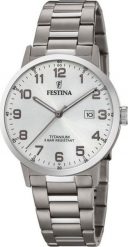 Zegarek Festina Zegarek męski Festina F20435-1 srebrny. Szare zegarki męskie Festina, bez wzorów, srebrne. Za 448.99 zł.