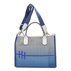 Granatowa Stylowa Damska Torebka Hispanitas. Niebieskie shopperki damskie Hispanitas, bez wzorów, na ramię, bez dodatków. Za 499.00 zł.