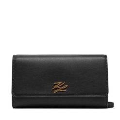 Torebka KARL LAGERFELD. Czarne listonoszki damskie KARL LAGERFELD, bez wzorów, bez dodatków. Za 628.99 zł.