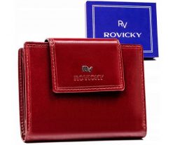 Portfel skórzany Rovicky RV-70613-9-BCA czerwony. Czerwone portfele damskie ROVICKY, ze skóry. Za 74.00 zł.